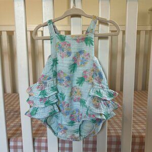 Angel Dear Pretty Pineapples Ruffle Sunsuit 6-12 Months